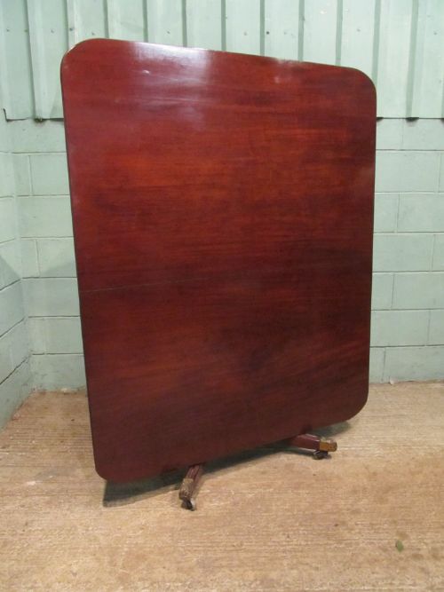 Antique Regency Mahogany Tilt Top Breakfast Table Seats 8 C1820