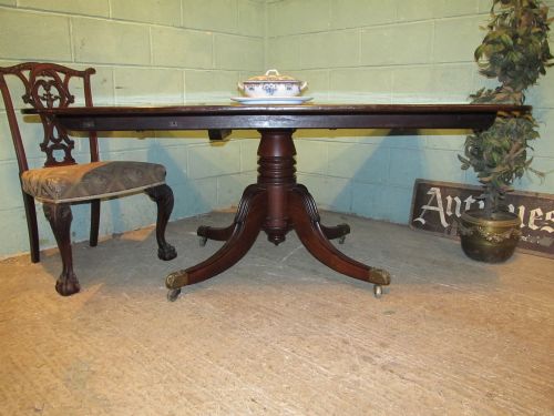 fig 2. ANTIQUE REGENCY MAHOGANY TILT TOP BREAKFAST TABLE SEATS 8 C1820