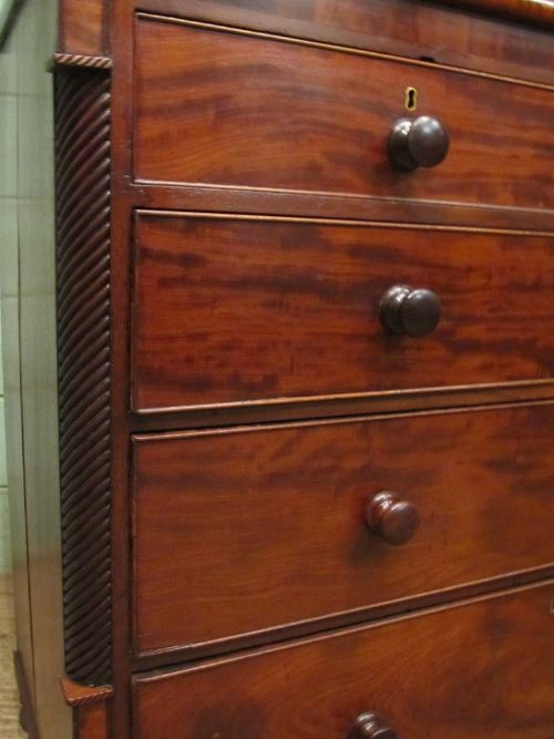 fig 2. ANTIQUE REGENCY MAHOGANY CHEST OF DRAWERS C1820