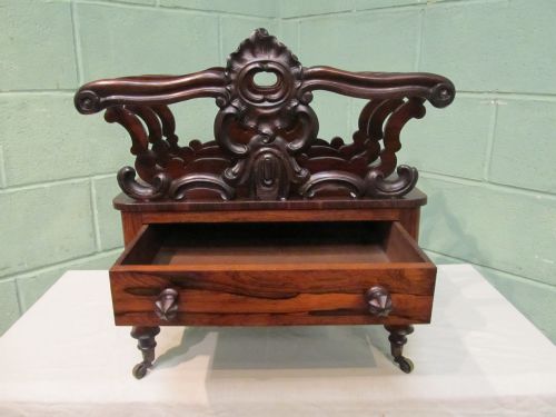 fig 2. ANTIQUE WILLIAM 1V ROSEWOOD CANTERBURY C1830