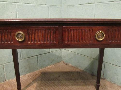 fig 2. ANTIQUE EDWARDIAN MAHOGANY LEATHER TOPPED WRITING TABLE DESK C1900