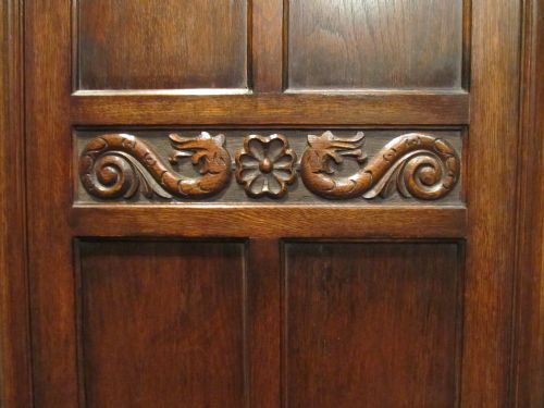 fig 1. ANTIQUE EDWARDIAN DENBY & SPINKS OAK TRIPLE WARDROBE C1900