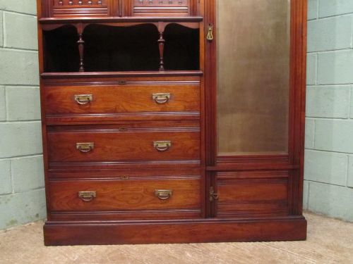 fig 1. ANTIQUE SHAPLAND & PETTER SINGLE MAHOGANY WARDROBE COMPACTUM C1890