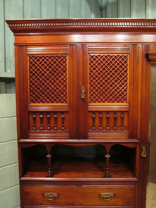 fig 2. ANTIQUE SHAPLAND & PETTER SINGLE MAHOGANY WARDROBE COMPACTUM C1890