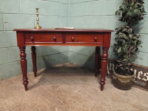 Antique Victorian Mahogany Side Writing Table C1880