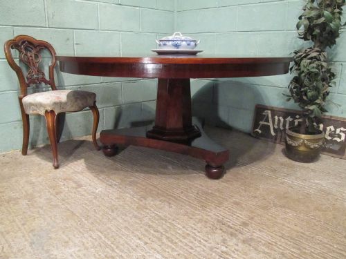fig 2. ANTIQUE VICTORIAN LARGE MAHOGANY TILT TOP DINING TABLE SEAT 8-10 C1880