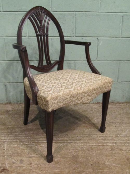 Antique Victorian Mahogany Side Desk Chair C1890