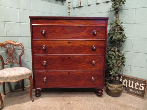 Antique Victorian Mahogany Chest of Drawers C1880