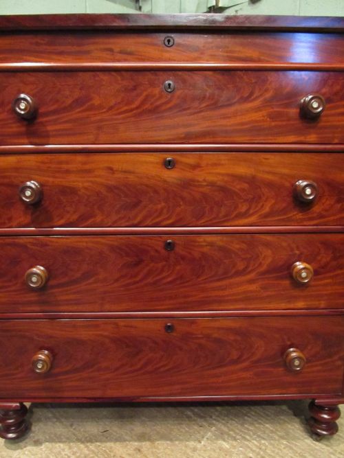fig 1. ANTIQUE VICTORIAN MAHOGANY CHEST OF DRAWERS C1880