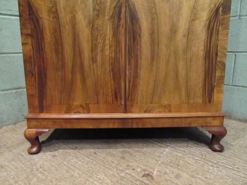 fig 1. ANTIQUE SMALL WALNUT GENTS DOUBLE WARDROBE COMPACTUM C1920