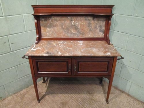 fig 4. ANTIQUE EDWARDIAN MAHOGANY 3 PIECE BEDROOM SUITE WARDROBE,DRESSING TABLE,WASHSTAND C1900