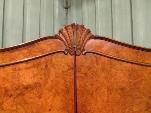 fig 2. ANTIQUE BURR WALNUT DOUBLE WARDROBE BY DENBY & SPINKS C1920