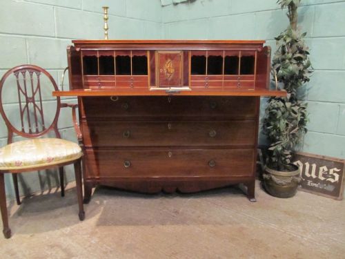 Antique Regency Mahogany Secretaire Chest of Drawers C1820