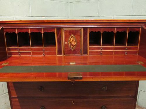 fig 2. ANTIQUE REGENCY MAHOGANY SECRETAIRE CHEST OF DRAWERS C1820