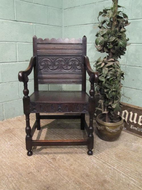 Antique 18th Century Period Oak Lakeland Armchair C1780