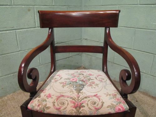 fig 1. ANTIQUE SET EIGHT WILLIAM 1V MAHOGANY DINING CHAIRS C1830