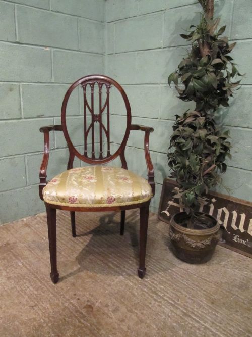 Antique Edwardian Mahogany Decorative Side Desk Chair C1900