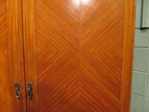 fig 2. ANTIQUE EDWARDIAN SATINWOOD GENTLEMANS WARDROBE COMPACTUM BY MAPLES & CO C1900