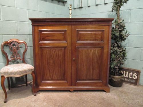 Antique Edwardian Mahogany Linen Cupboard C1900