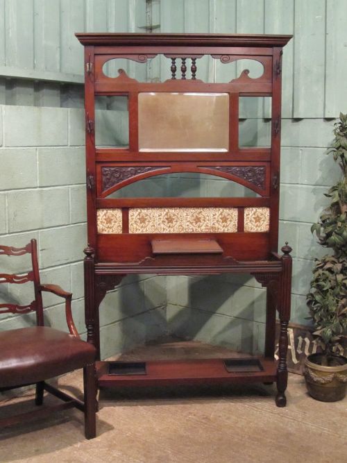 Antique Edwardian Mahogany Hallstand C1900