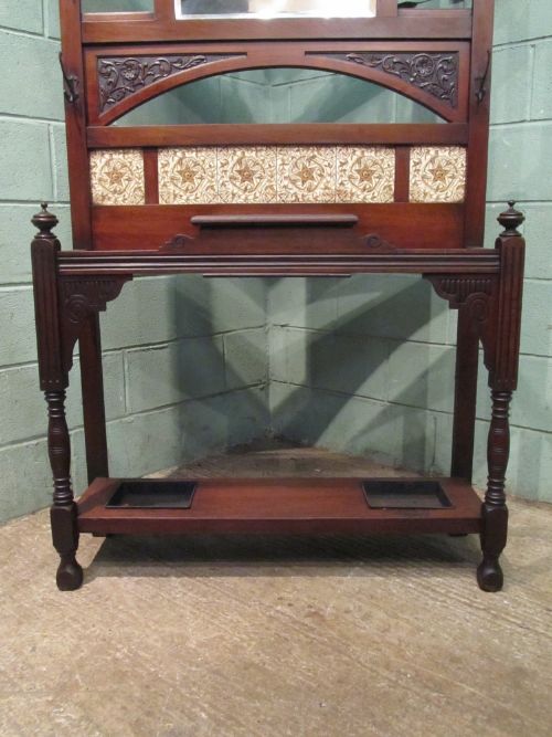 fig 1. ANTIQUE EDWARDIAN MAHOGANY HALLSTAND C1900