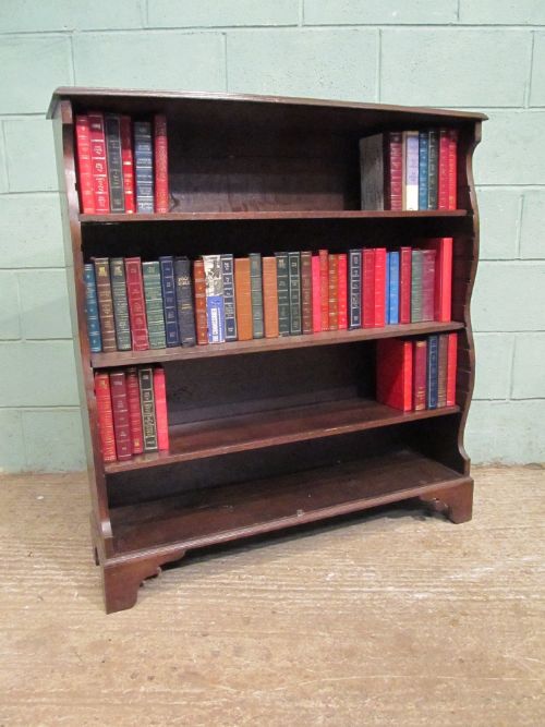 fig 2. ANTIQUE GEORGIAN REGENCY COUNTRY OAK OPEN BOOKCASE C1820