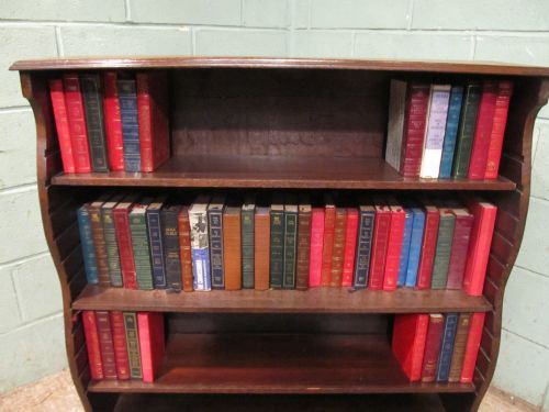 fig 1. ANTIQUE GEORGIAN REGENCY COUNTRY OAK OPEN BOOKCASE C1820