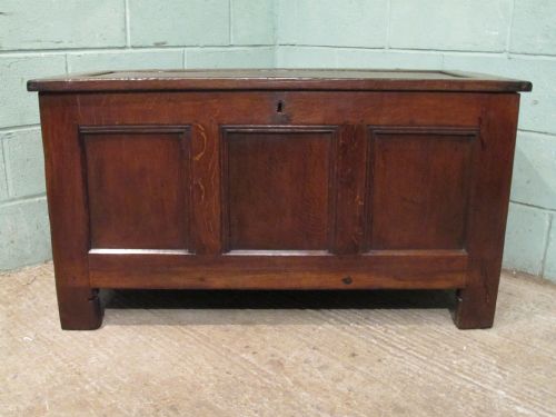 fig 1. ANTIQUE 18TH CENTURY COUNTRY OAK COFFER C1760