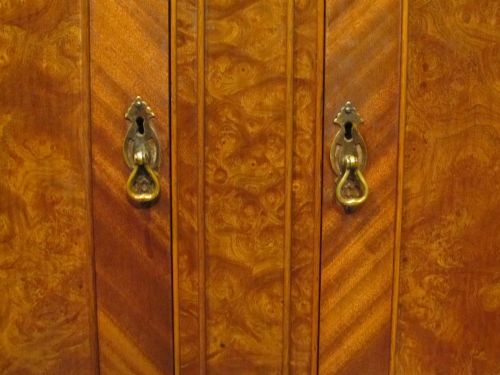 fig 2. ANTIQUE BURR WALNUT DOUBLE WARDROBE C1920