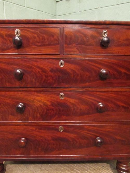 fig 2. ANTIQUE PAIR VICTORIAN MAHOGANY CHESTS OF DRAWERS C1880