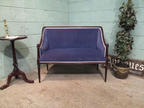fig 1. ANTIQUE SMALL EDWARDIAN MAHOGANY SOFA C1900