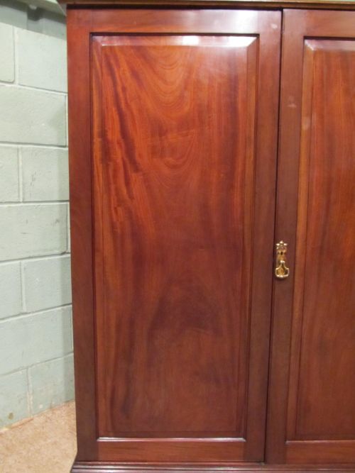 fig 1. ANTIQUE EDWARDIAN MAHOGANY TALLBOY WARDROBE COMPACTUM C1900