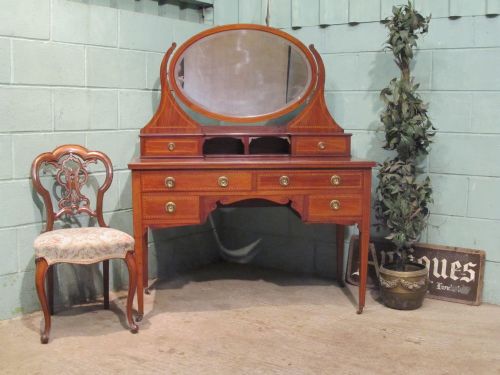 Antique Edwardian Mahogany Sheraton Dressing Table C1900