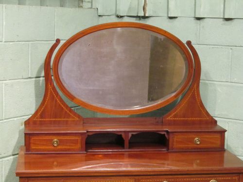 fig 2. ANTIQUE EDWARDIAN MAHOGANY SHERATON DRESSING TABLE C1900