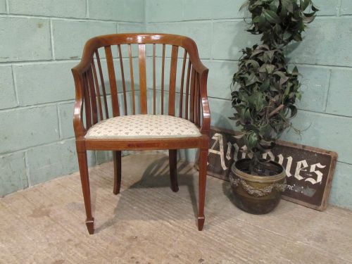 fig 1. ANTIQUE EDWARDIAN MAHOGANY TUB DESK CHAIR C1900