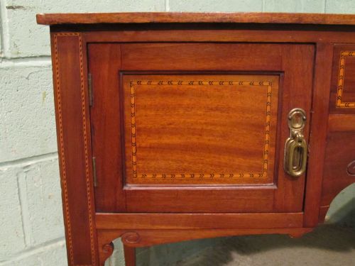 fig 2. ANTIQUE EDWARDIAN INLAID MAHOGANY DESK C1900