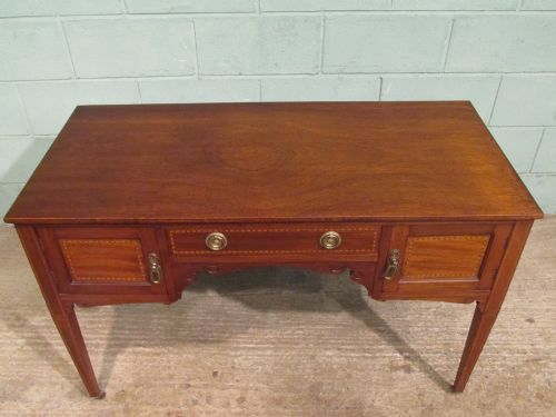 fig 1. ANTIQUE EDWARDIAN INLAID MAHOGANY DESK C1900