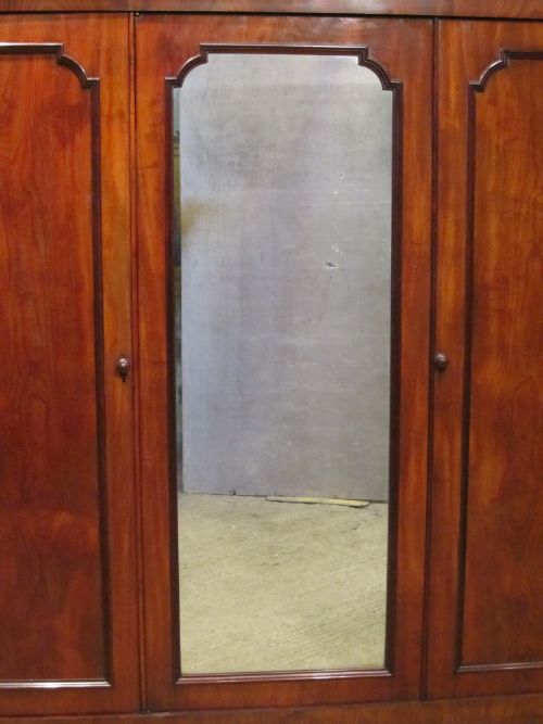 fig 2. ANTIQUE VICTORIAN MAHOGANY TRIPLE WARDROBE COMPACTUM C1880