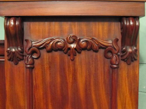 fig 2. ANTIQUE VICTORIAN FLAMED MAHOGANY SENTRY WARDROBE COMPACTUM C1880