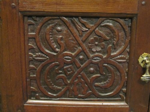 fig 2. ANTIQUE 18TH CENTURY CARVED COUNTRY OAK DRESSER BASE SIDEBOARD C1760
