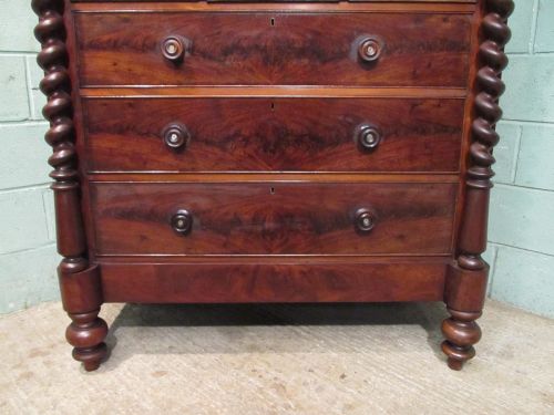 fig 2. ANTIQUE LARGE VICTORIAN MAHOGANY SCOTCH CHEST OF DRAWERS C1860