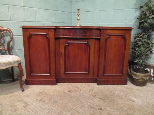 Antique Victorian Mahogany Breakfront Sideboard C1880