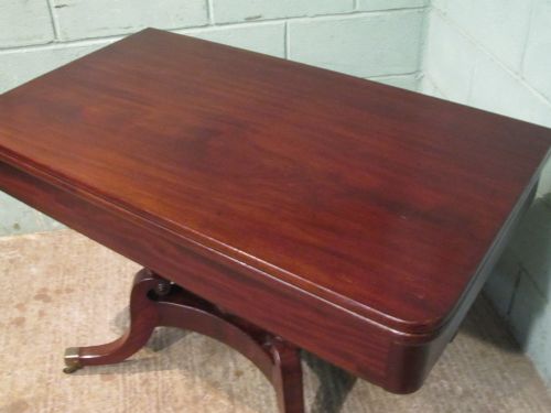fig 1. ANTIQUE IRISH REGENCY MAHOGANY FOLD OVER DINING TABLE SEATS 6 C1820