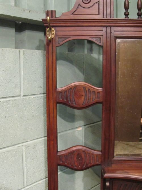 fig 2. ANTIQUE EDWARDIAN MAHOGANY HALL STAND C1900