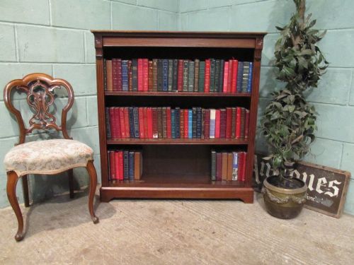 Antique Victorian Oak Open Bookcase C1880