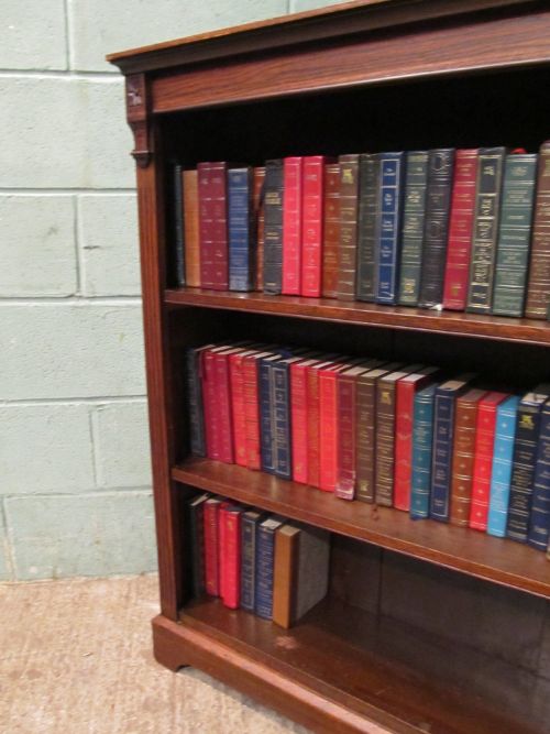 fig 2. ANTIQUE VICTORIAN OAK OPEN BOOKCASE C1880