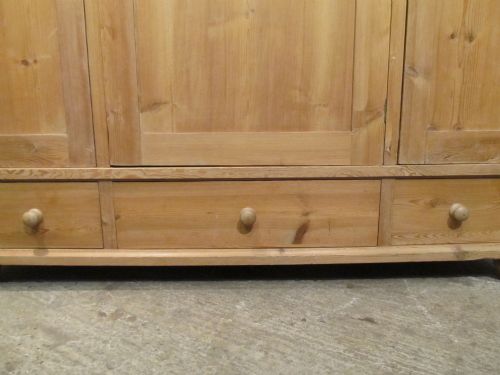 fig 2. ANTIQUE VICTORIAN CONTINENTAL PINE TRIPLE WARDROBE C1890