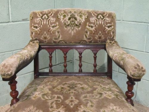 fig 1. ANTIQUE VICTORIAN ROSEWOOD ARMCHAIR C1880
