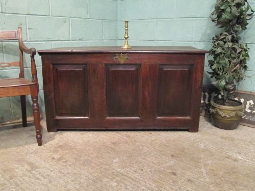Antique Early 18th Century Period Oak Coffer C1740