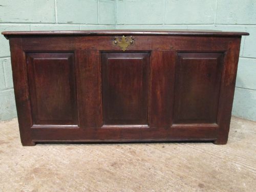 fig 1. ANTIQUE EARLY 18TH CENTURY PERIOD OAK COFFER C1740